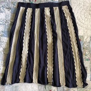 Cute Navy and Lace Skirt